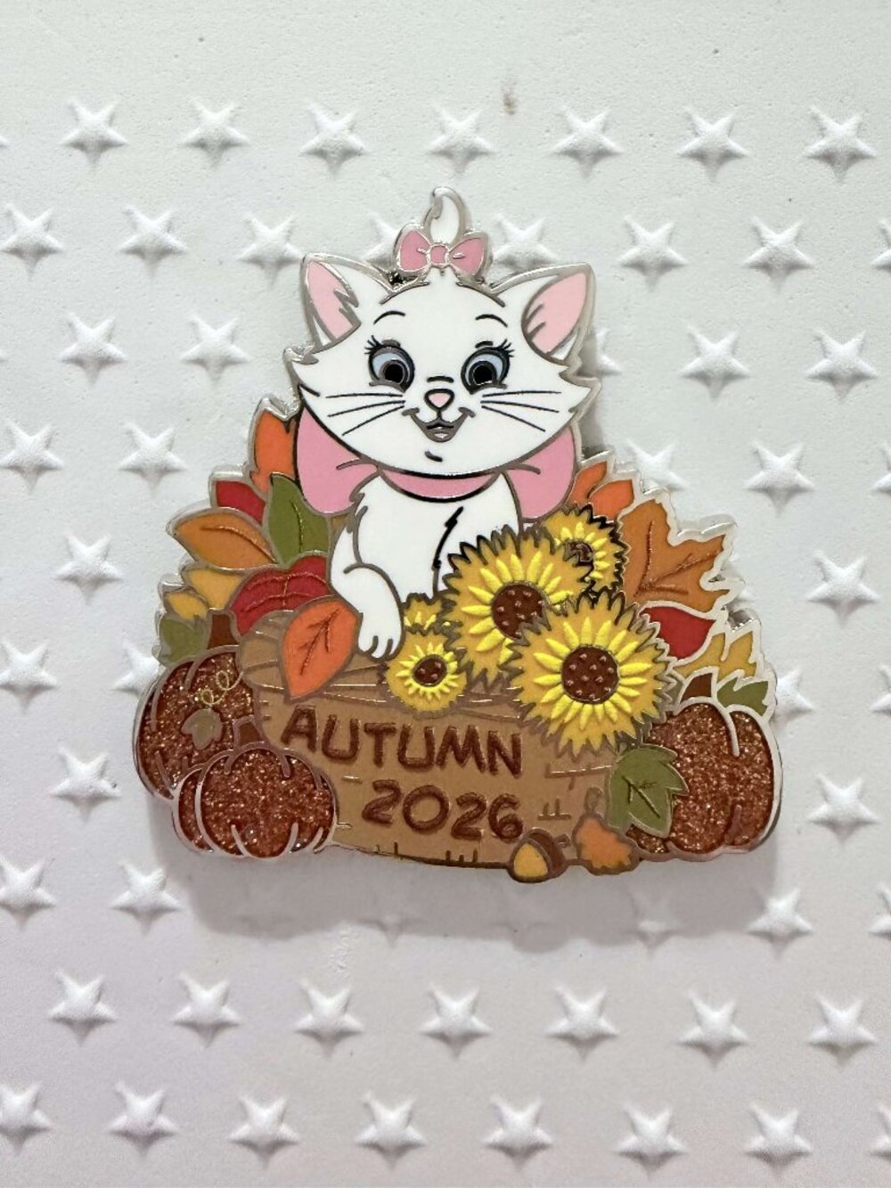 Marie Autumn 2026 Fall Disney Pin Pumpkin Sunflowers Aristocats Limited Release